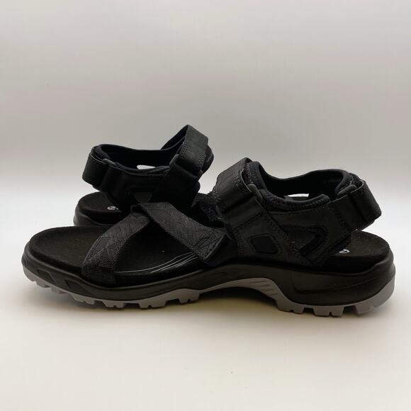 Ecco Men\'s Yucatan Coast Sandal US 11-11.5 EU 45 Black Leather Casual Sporty NIB main image 5
